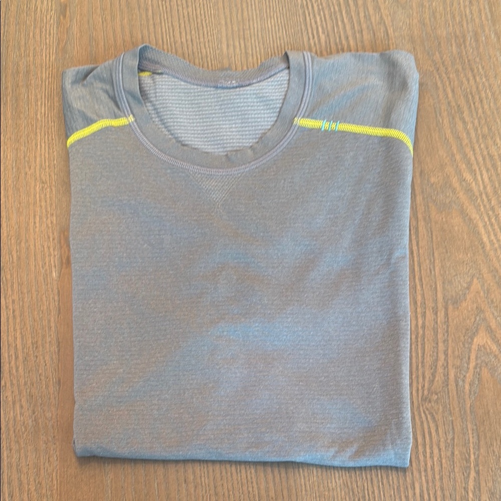 Gray lululemon Shirt with Yellow Accents